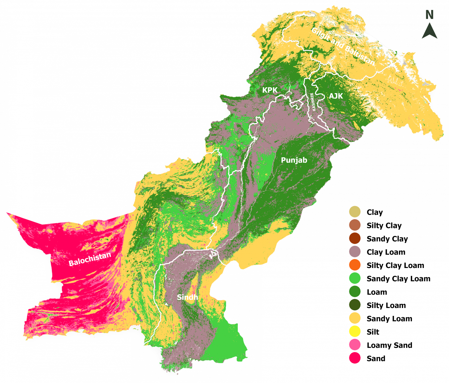 Soil Texture in Pakistan